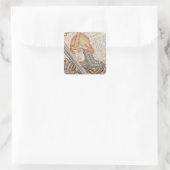 Een soldaat met een zwaard vierkante sticker (Tas)