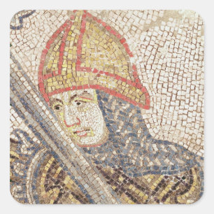 Een soldaat met een zwaard vierkante sticker