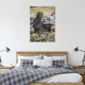 Een soldaat met MK-19 granaatwerper Canvas Afdruk (Insitu (Slaapkamer))