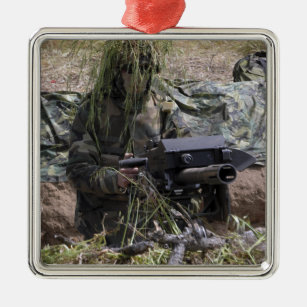 Een soldaat met MK-19 granaatwerper Metalen Ornament