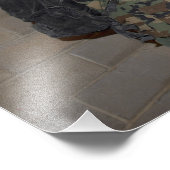 Een soldaat treedt op als oppositiemacht foto afdruk (Hoek)