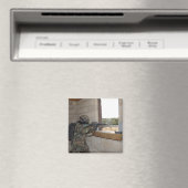 Een soldaat treedt op als oppositiemacht magneet (Insitu (Vaatwasser))