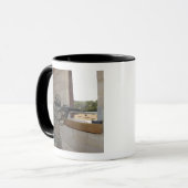 Een soldaat treedt op als oppositiemacht mok (Voorkant links)