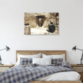 Een soldaat van de Nationale Garde Canvas Afdruk (Insitu (Slaapkamer))