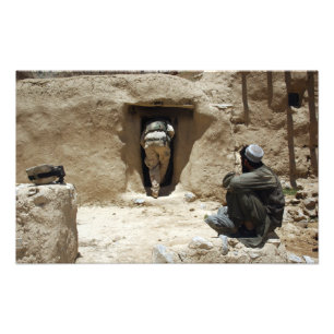 Een soldaat van de Nationale Garde Foto Afdruk