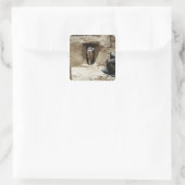 Een soldaat van de Nationale Garde Vierkante Sticker (Tas)