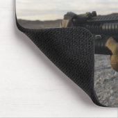 Een soldaat viert in brand op een doelwit muismat (Hoek)