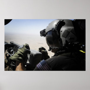 Een soldaat zorgt voor veiligheid poster