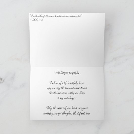 "Een Sombere Bijeenkomst" Condoleancekaart Kaart (Binnen)