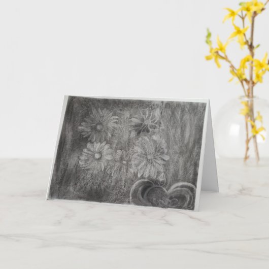 "Een Sombere Bijeenkomst" Condoleancekaart Kaart (Gele Bloem)