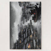 Een sombere lucht boven een Chinees vissersdorp Legpuzzel (Verticaal)