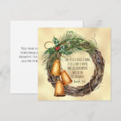 EEN SON GEGEVEN kerstgeschrift met een grote elega Feestdagenkaart (Voorkant / Achterkant)