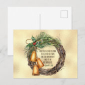 EEN SON GIVEN Elegant kerstgeschrift met adem Feestdagenkaart (Voorkant / Achterkant)