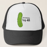 Een soort Big Deal Dill Pickle Trucker Pet<br><div class="desc">Over dit ontwerp: 
 
 Deze pekel zegt terecht: "Ik ben een grote dill."  Pak het?  We wisten dat je dat zou doen. 
 De enige dubbele ingang. Classic!  
 Wat een verborgen komkommer!</div>