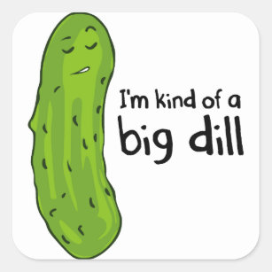 Een soort Big Deal Dill Pickle Vierkante Sticker