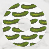 Een soort Big Dill Crunchy Green Kosher Pickle Wijnglaslabel (Voorkant)
