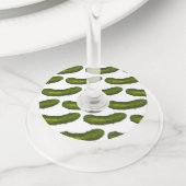 Een soort Big Dill Crunchy Green Kosher Pickle Wijnglaslabel (Dichtbij)