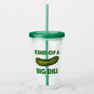 Een soort Big Dill (Deal) Green Kosher Pickle Acryl Drinkbeker