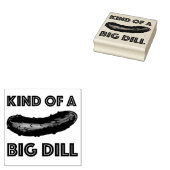 Een soort Big Dill (Deal) Green Kosher Pickle Rubberstempel (Gestempeld)