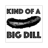 Een soort Big Dill (Deal) Green Kosher Pickle Rubberstempel (Afrduk)