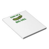 Een soort Big Dill (Deal) Green Kosher Sour Pickle Notitieblok (Schuin)