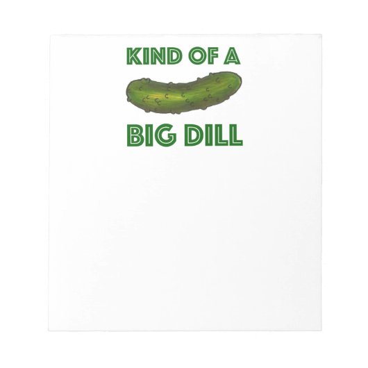 Een soort Big Dill (Deal) Green Kosher Sour Pickle Notitieblok (Voorkant)
