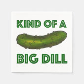 Een soort Big Dill (Deal) Green Pickle Napkin Servet (Voorkant)