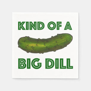 Een soort Big Dill (Deal) Green Pickle Napkin Servet