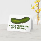 Een soort Big Dill (Deal) Pickle Gefeliciteerd Kaart (Gele Bloem)