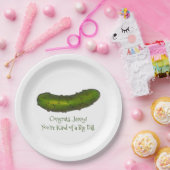 Een soort Big Dill gefeliciteerd Green Pickle Papieren Bordje (Feest)