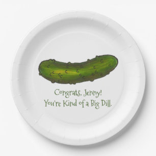 Een soort Big Dill gefeliciteerd Green Pickle Papieren Bordje