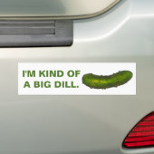 Een soort Big Dill Pickle Green Sour Pickles Deli Bumpersticker (Op auto)