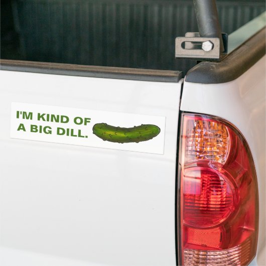 Een soort Big Dill Pickle Green Sour Pickles Deli Bumpersticker (Op Truck)