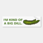 Een soort Big Dill Pickle Green Sour Pickles Deli Bumpersticker (Voorkant)