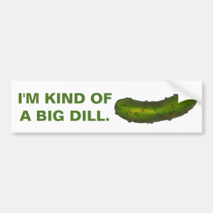 Een soort Big Dill Pickle Green Sour Pickles Deli Bumpersticker