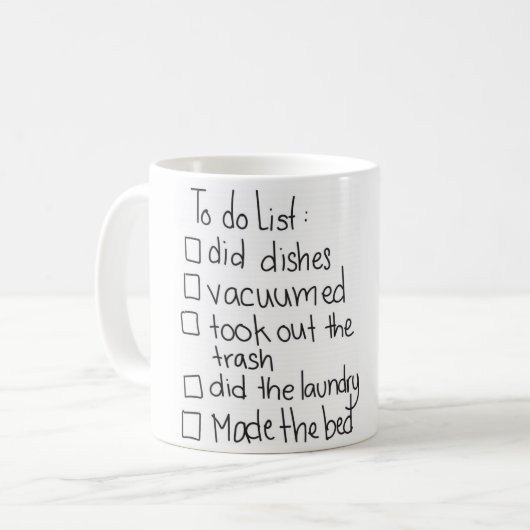 Een soort - droog wissen- Mok voor lijst (Voorkant links)