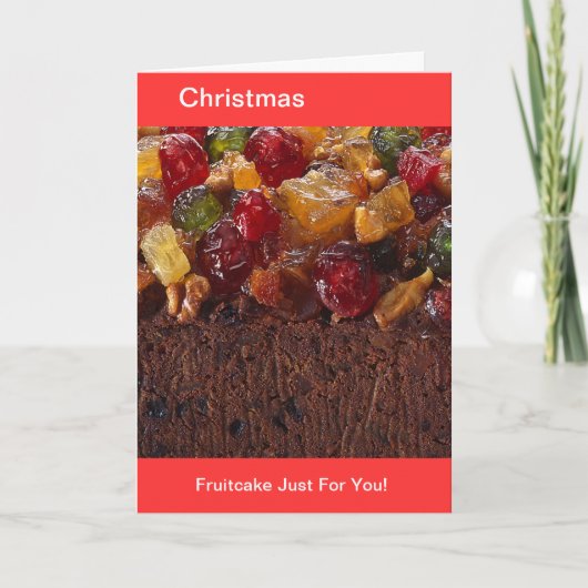 Een soort fruitige fruitcake feestdagen kaart (Voorkant)