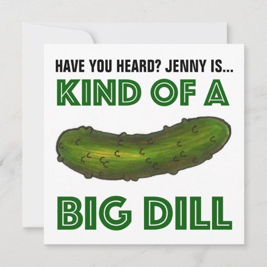 Een soort Groot Afstuderen van de Dill (Deal) Groe Kaart (Voorkant)