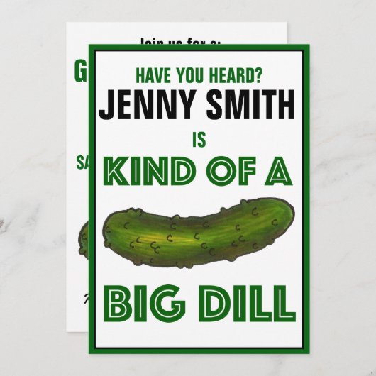 Een soort Groot Afstuderen van de Dill (Deal) Groe Kaart (Voorkant / Achterkant)