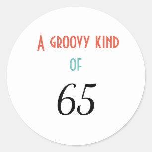 Een soort groovy van 65 ronde sticker