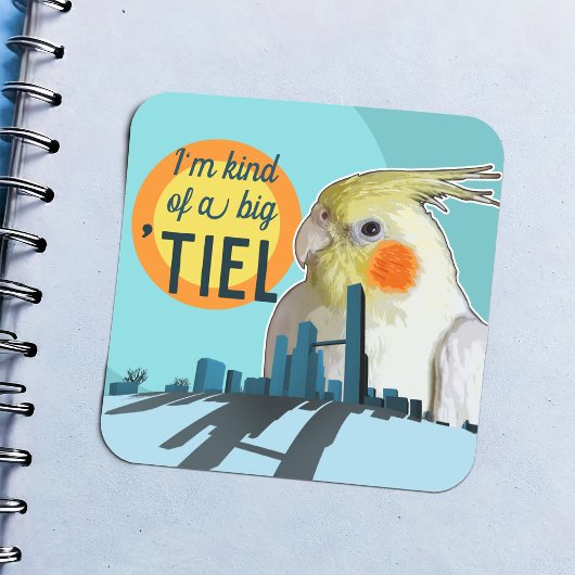 Een soort grote deal Funny Cockatiel Pun Pet Bird Vierkante Sticker