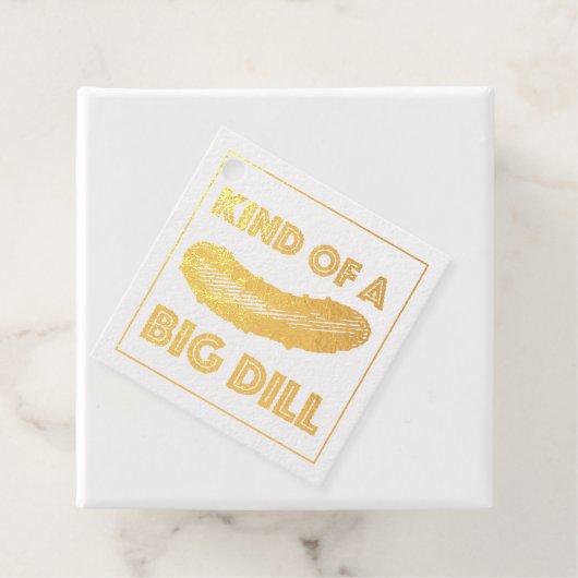 Een soort grote kosher Dill Pickle Congrats Bedankjes Labels (Met doos)