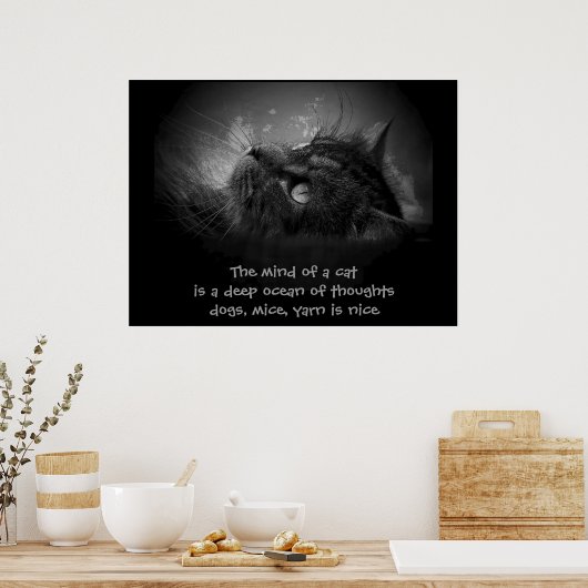 Een soort kat haiku poster (Keuken)