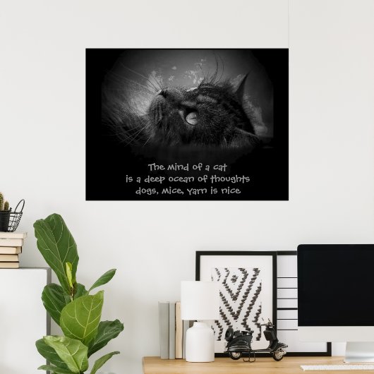 Een soort kat haiku poster (Thuiskantoor)