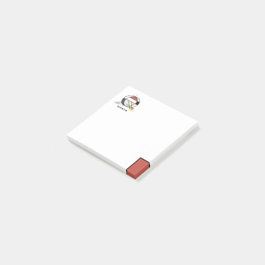 Een soort modern kunstmonogram. Brief Q Post-it® Notes (Schuin)