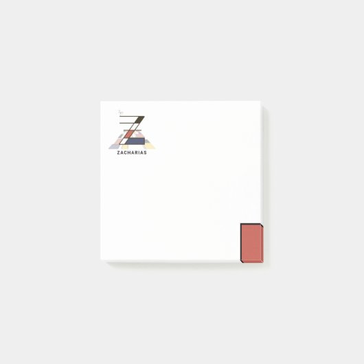 Een soort modern kunstmonogram. Letter Z Post-it® Notes (Voorkant)