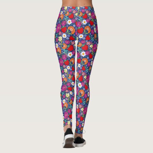 Een soort plant magie met een levendige kleur leggings (Achterkant)
