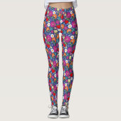 Een soort plant magie met een levendige kleur leggings (Voorkant)