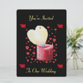 Een soort romantisch huwelijk kaart (Staand voorkant)