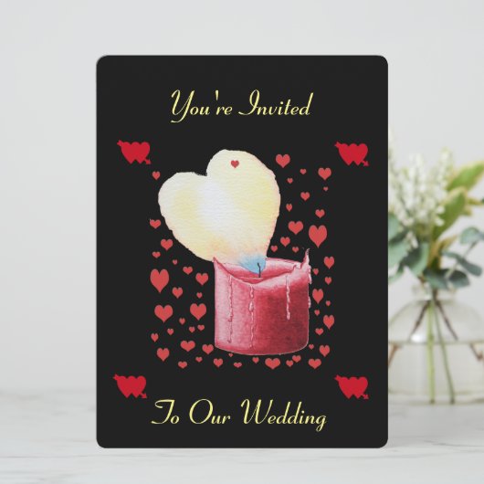 Een soort romantisch huwelijk kaart (Staand voorkant)